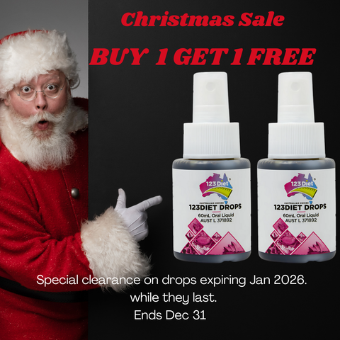 BUY 1 GET 1 FREE  X 123DIET® Drops  "CHRISTMAS  SALE " Expiration Drops Jan 2026